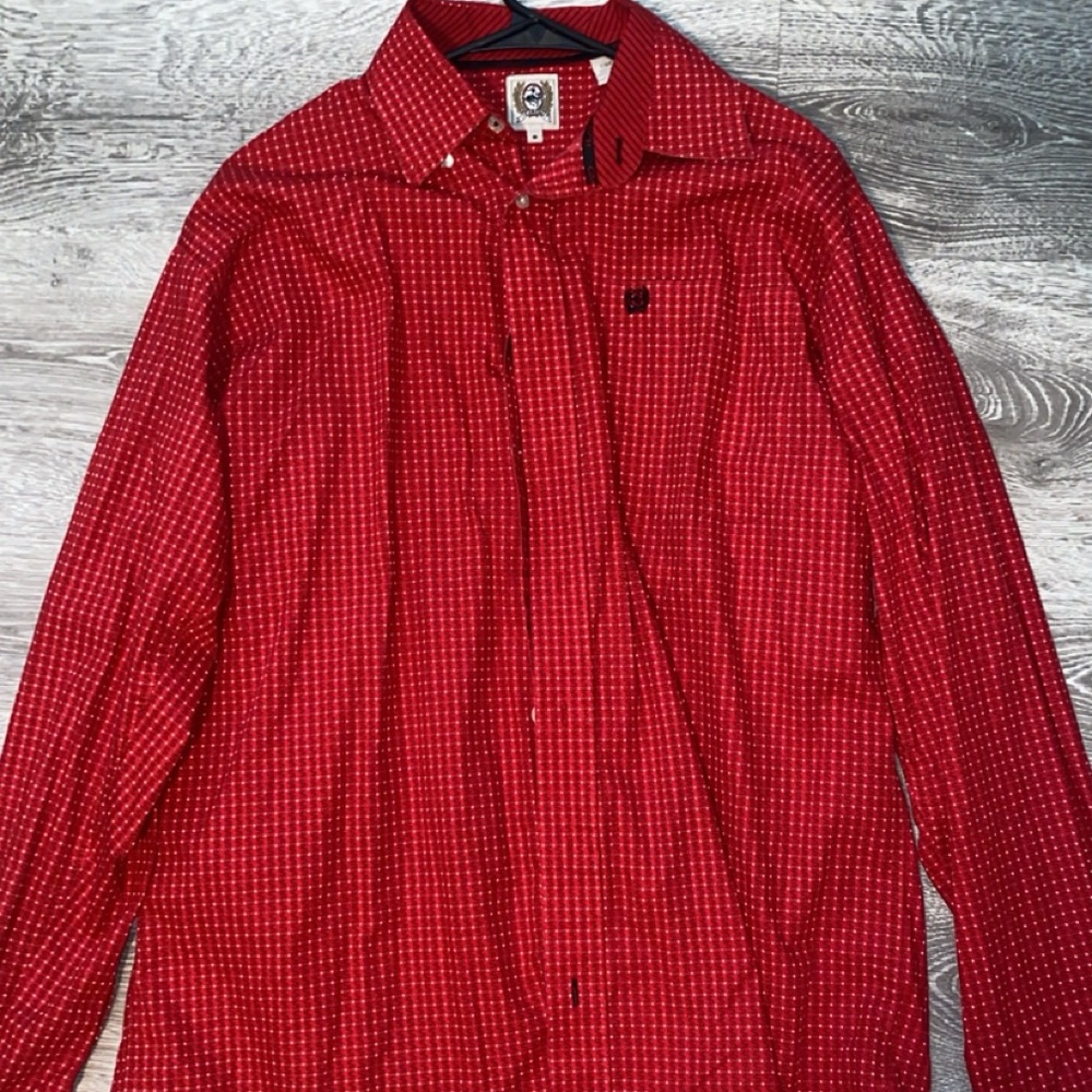 Cinch Red Casual Button Down Shirt